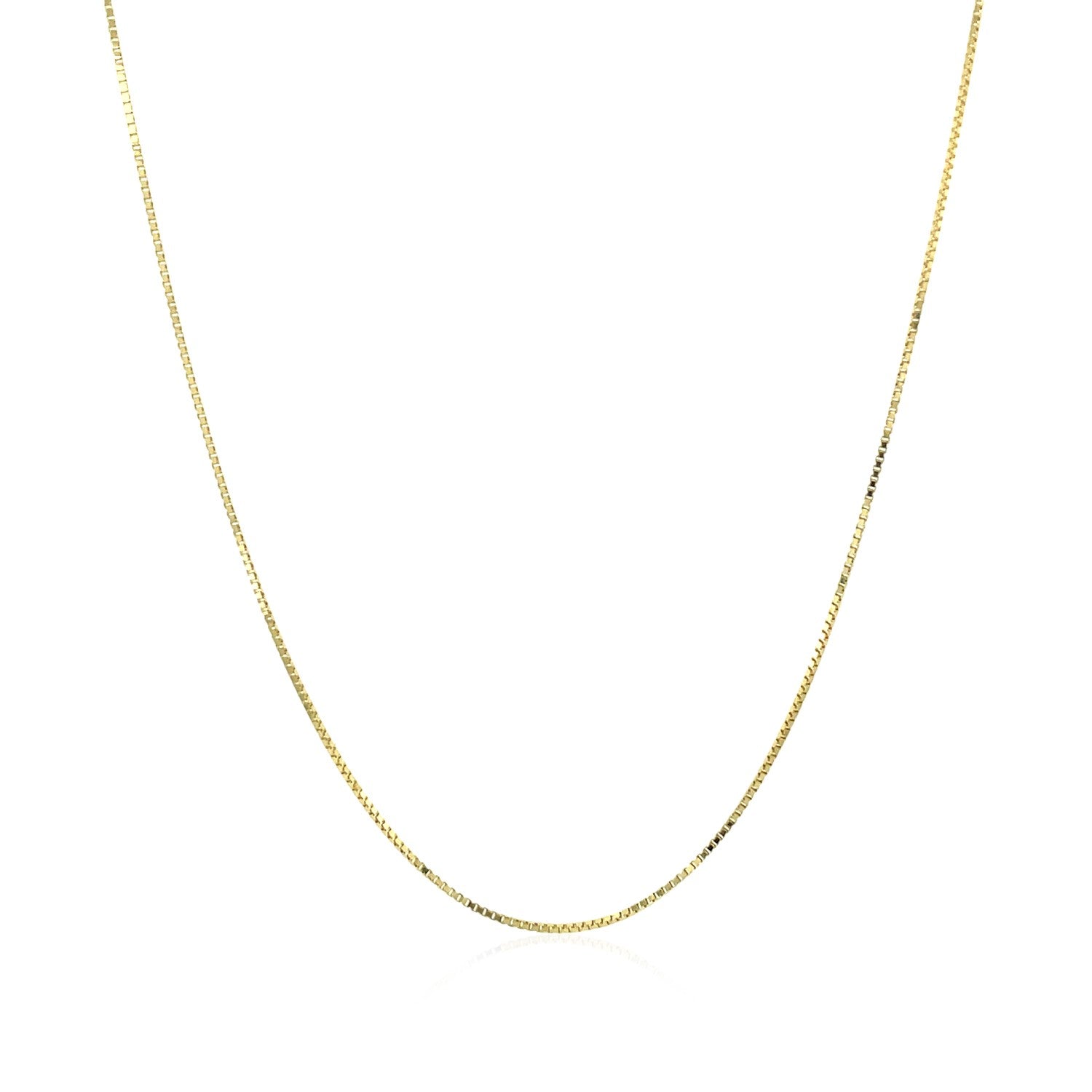 10k Yellow Gold Classic Box Chain (0.60 mm) - DestGlow