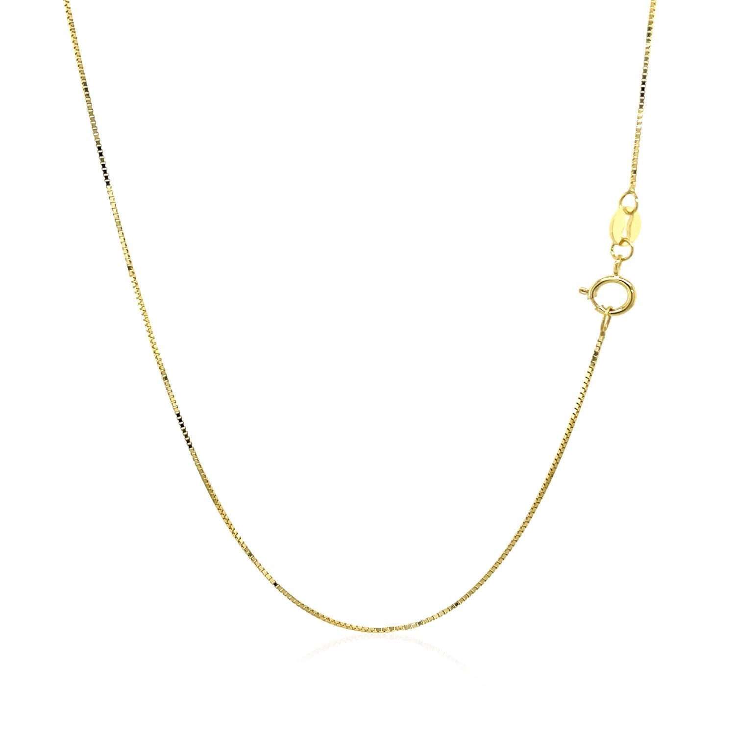10k Yellow Gold Classic Box Chain (0.60 mm) - DestGlow