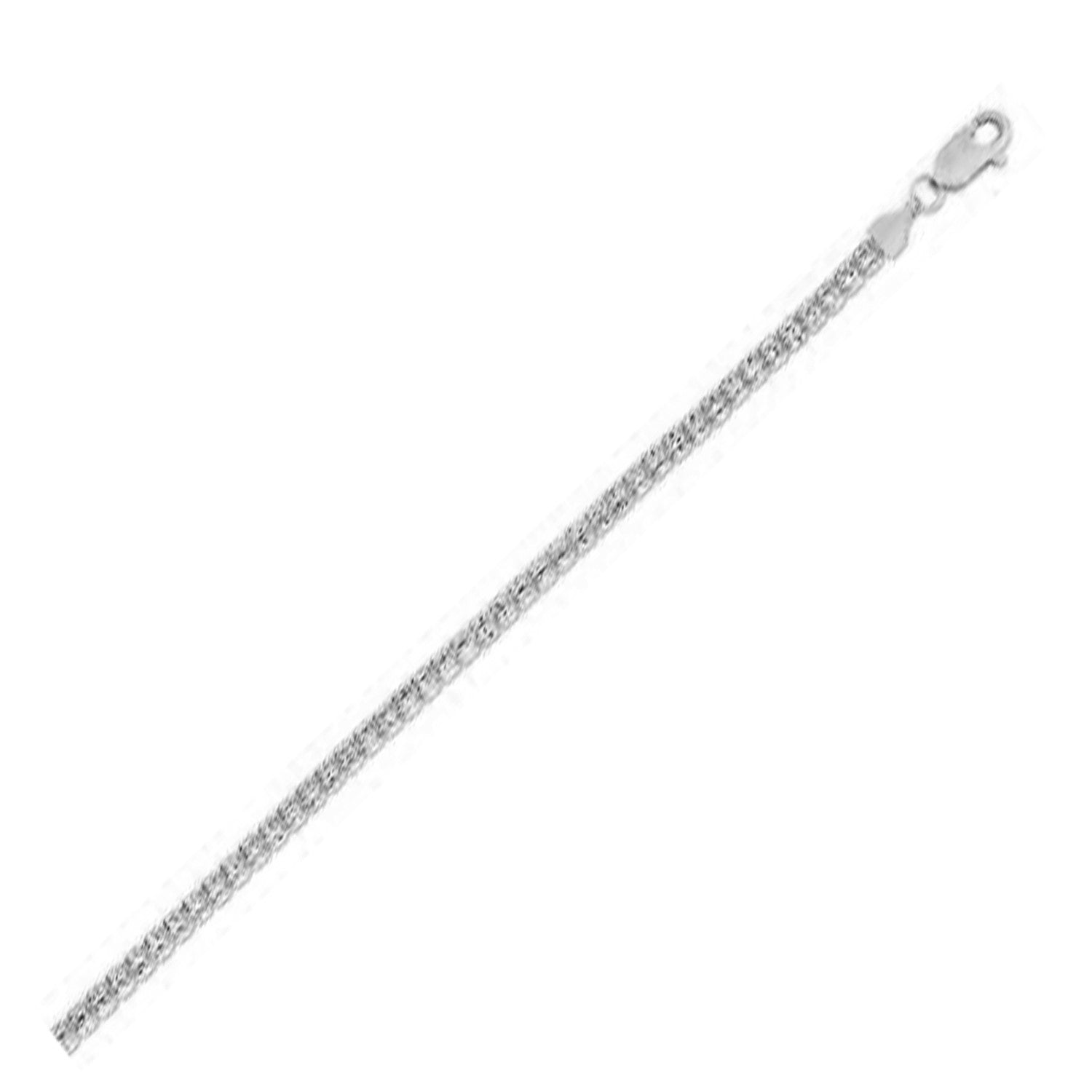 Ice Barrel Chain in 14k White Gold (3.1 mm) by Avera Group
