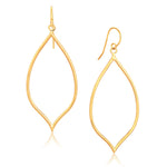 14k Yellow Gold Marquise Style Polished Earrings - accessories