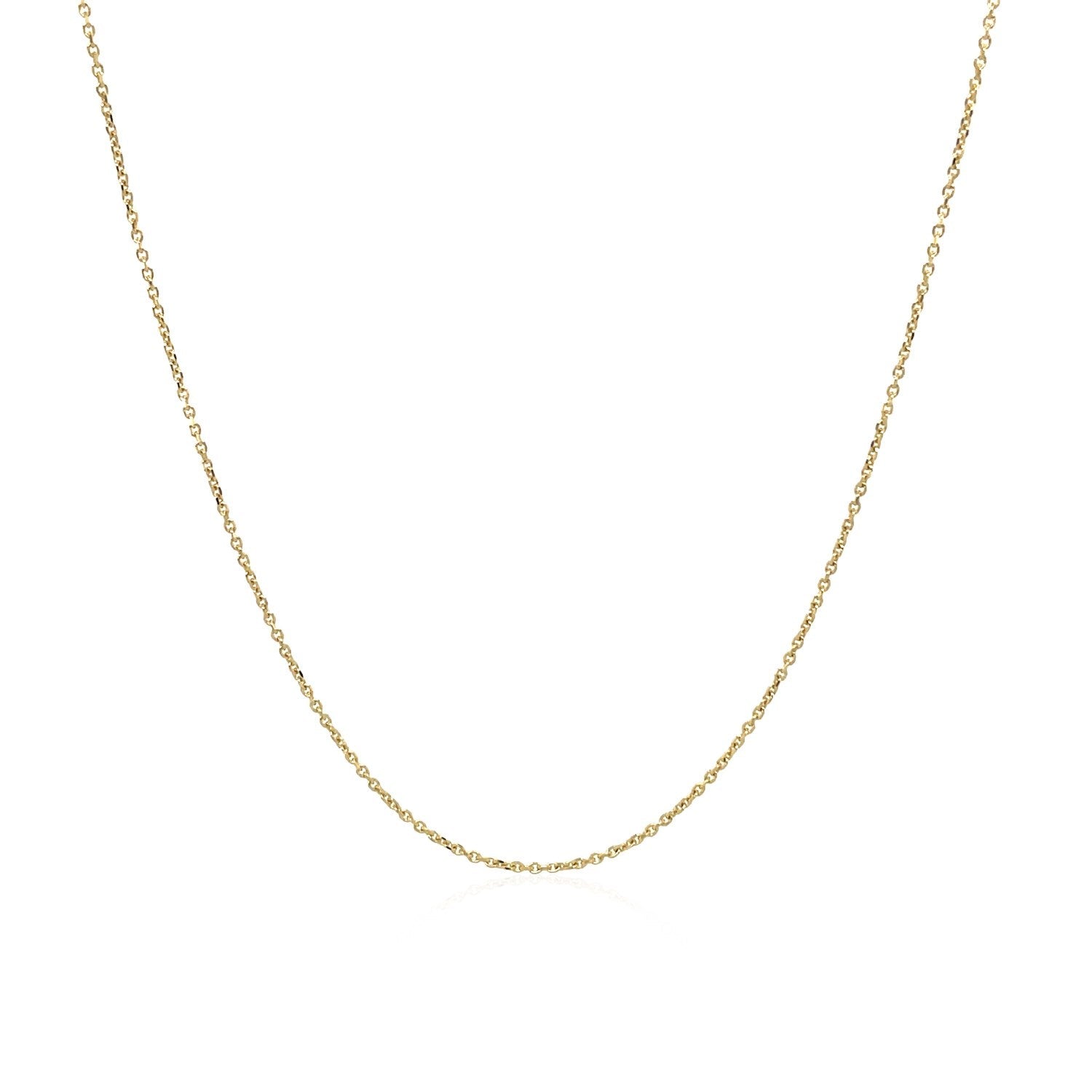 14k Yellow Gold Cable Link Chain 0.5mm by Bids.com