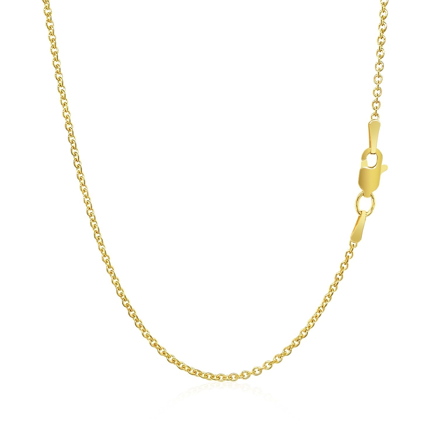 14k Yellow Gold Forsantina Lite Cable Link Chain (1.50 mm) - DestGlow