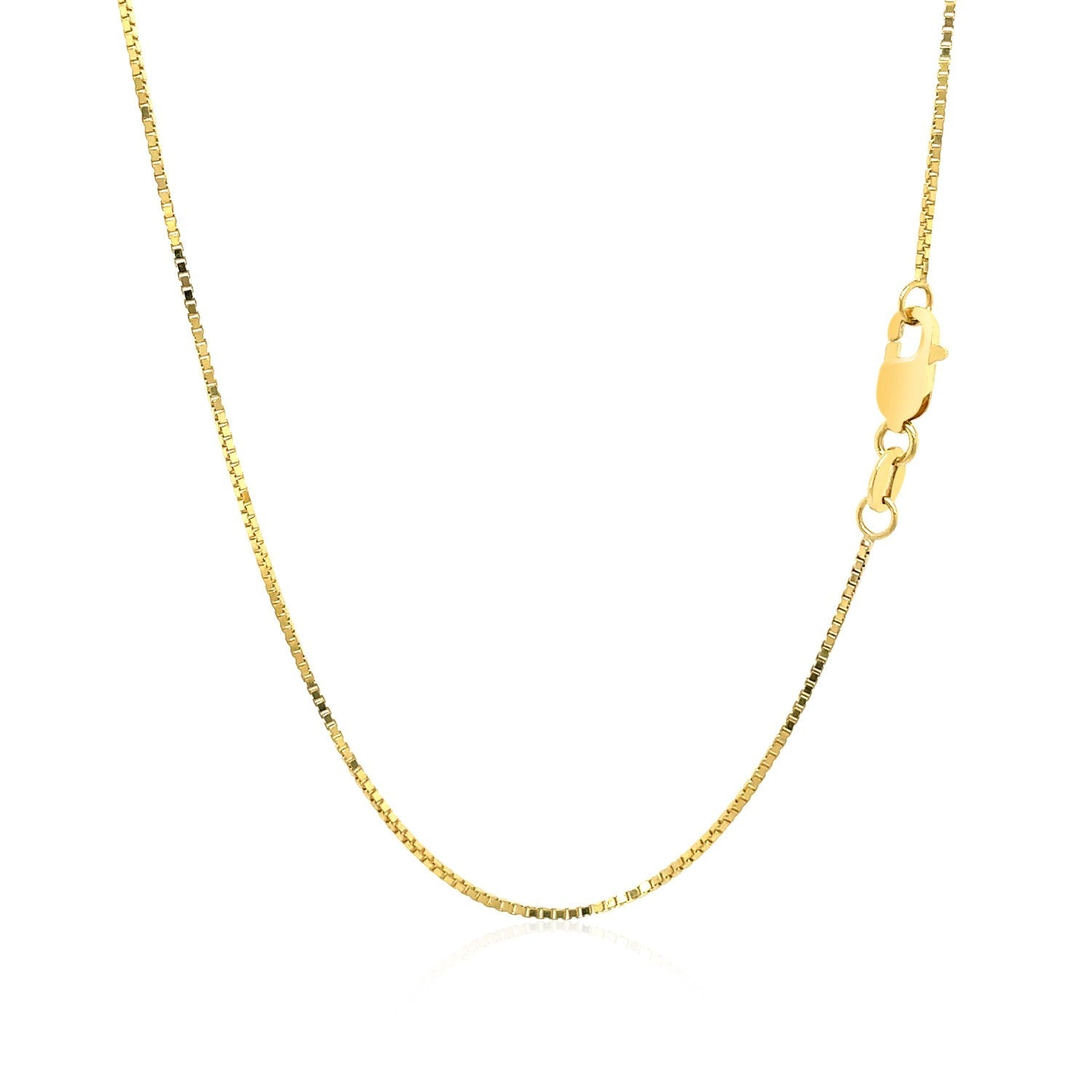 18k Yellow Gold Box Chain 0.8mm by Bids.com