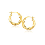 14k Yellow Gold Hoop Earrings (3x15mm) - earrings