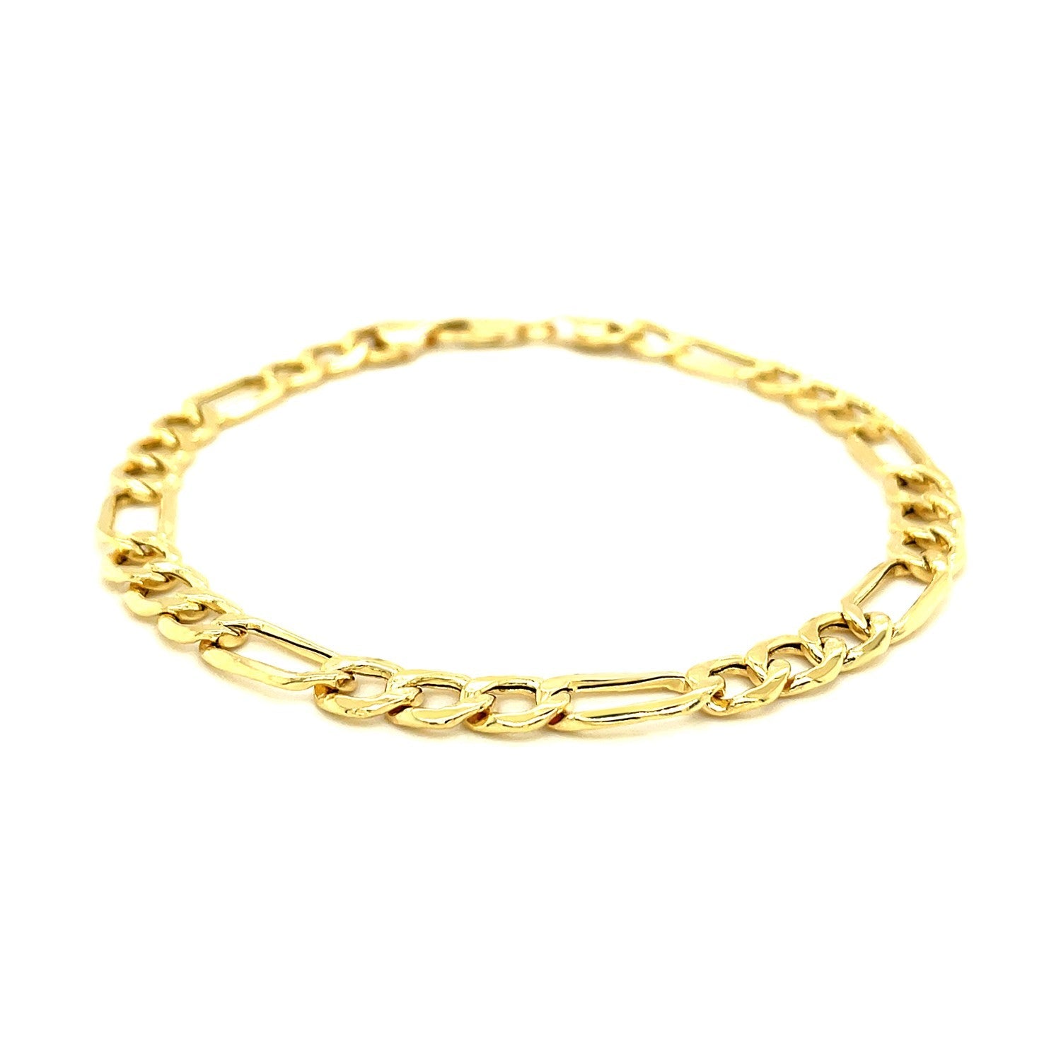 6.5mm 14k Yellow Gold Lite Figaro Bracelet by Bids.com