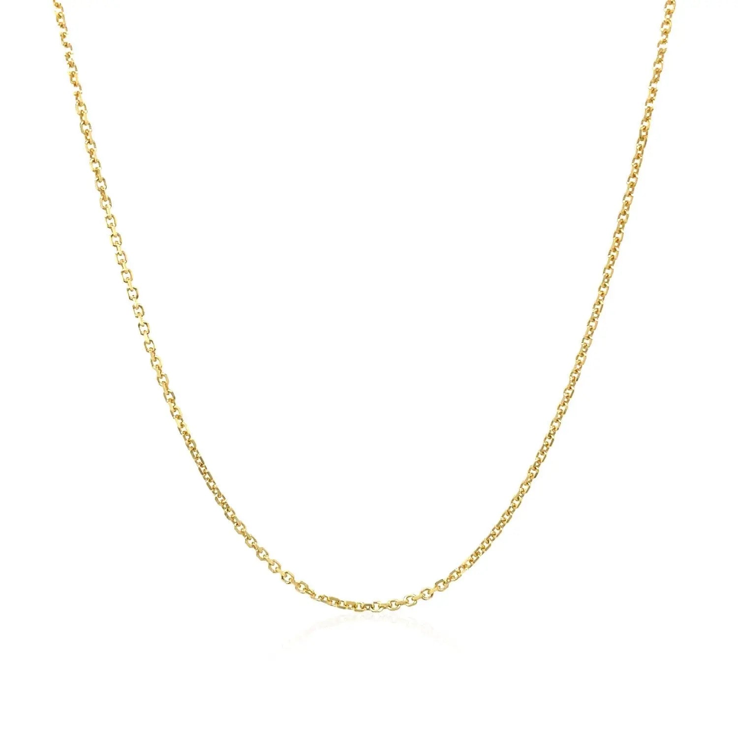 10k Yellow Gold Cable Chain 1.1mm