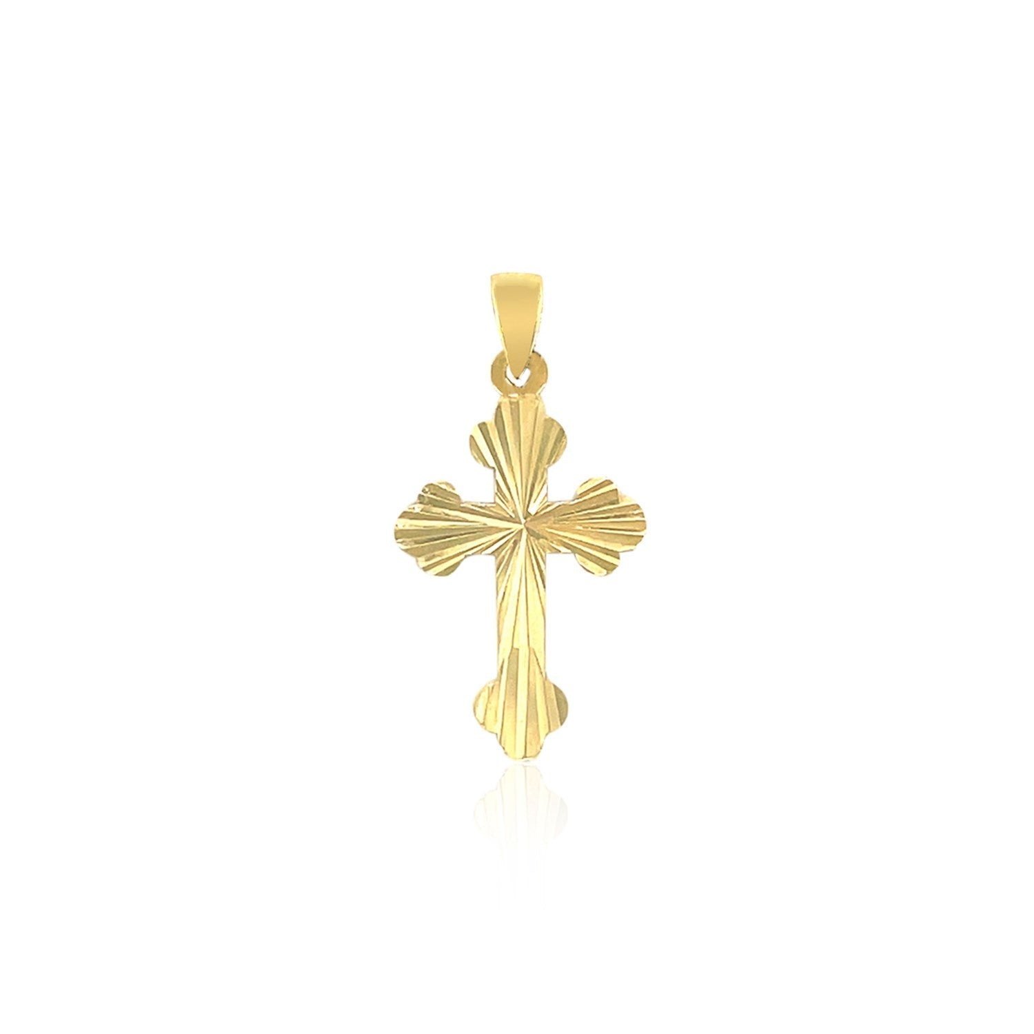 14k Tri Color Gold Cross Pendant by Avera Group