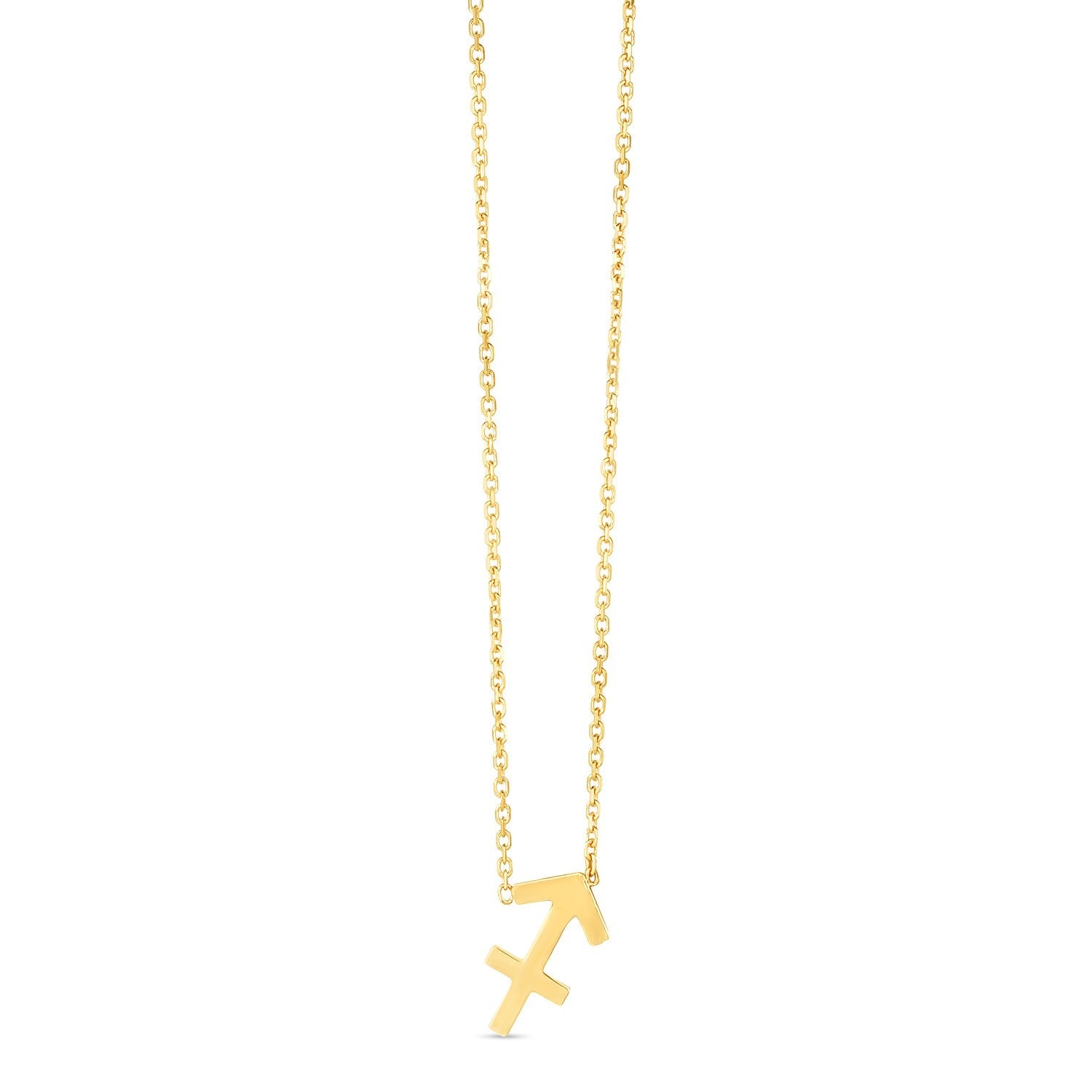 14K Yellow Gold Sagittarius Necklace by Avera Group