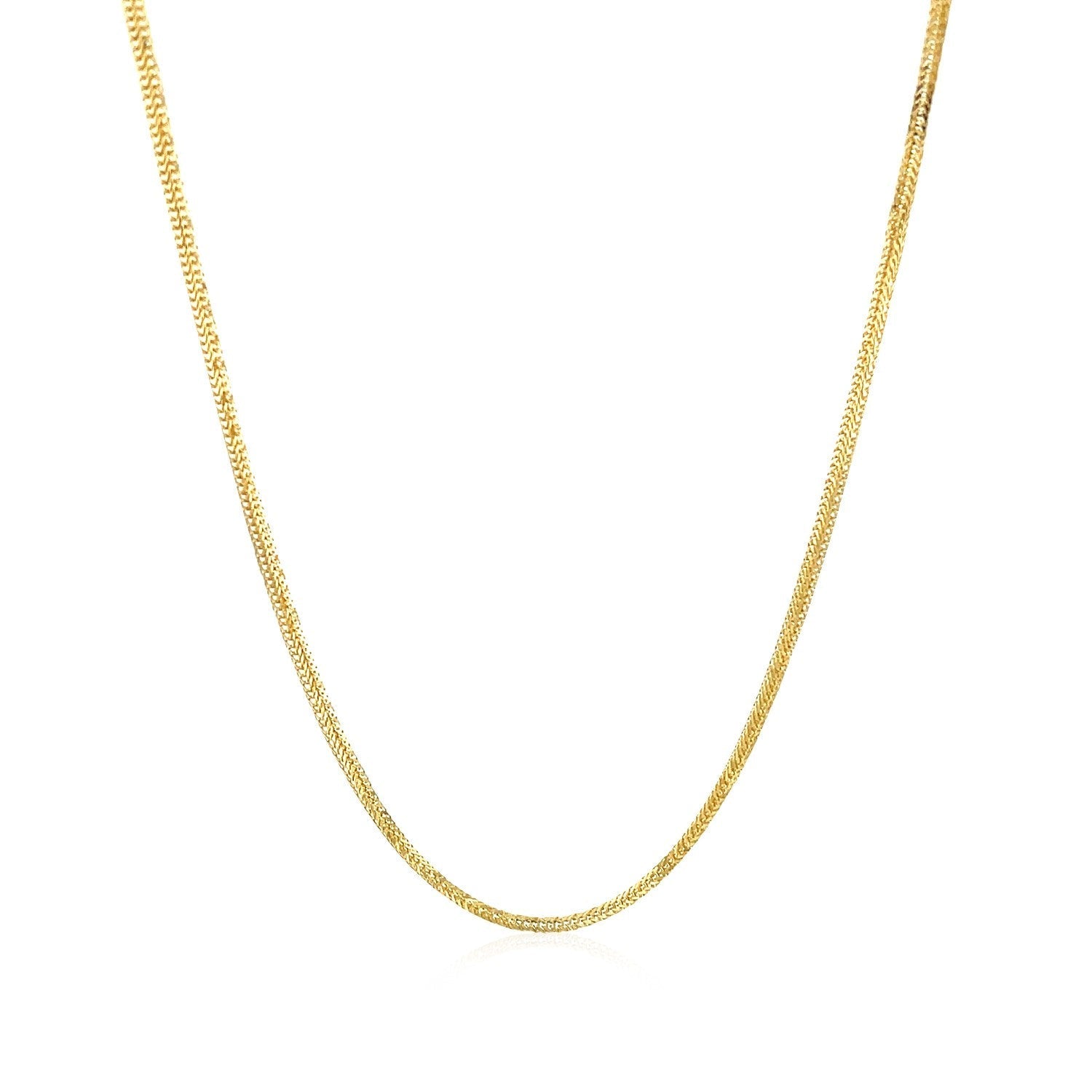14k Yellow Gold Foxtail 1.0mm Chain