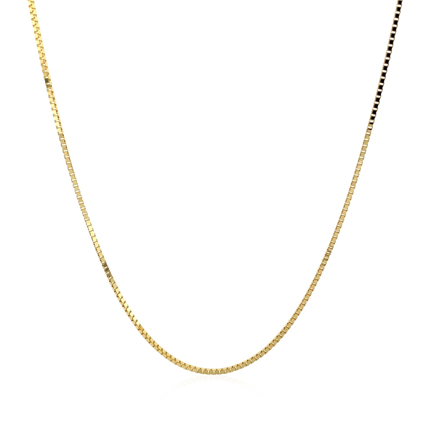 14k Yellow Gold Classic Box Chain 0.8mm by Bids.com