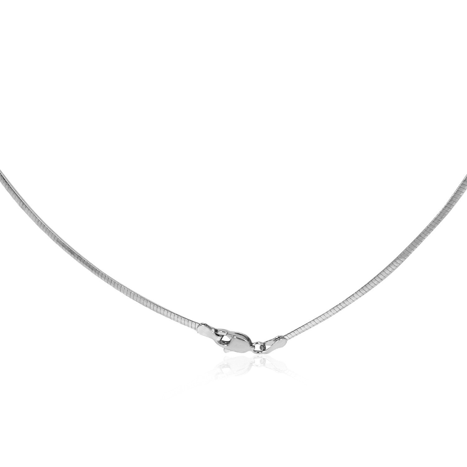 14k White Gold Classic Omega Style Chain (2 mm) by Bids.com