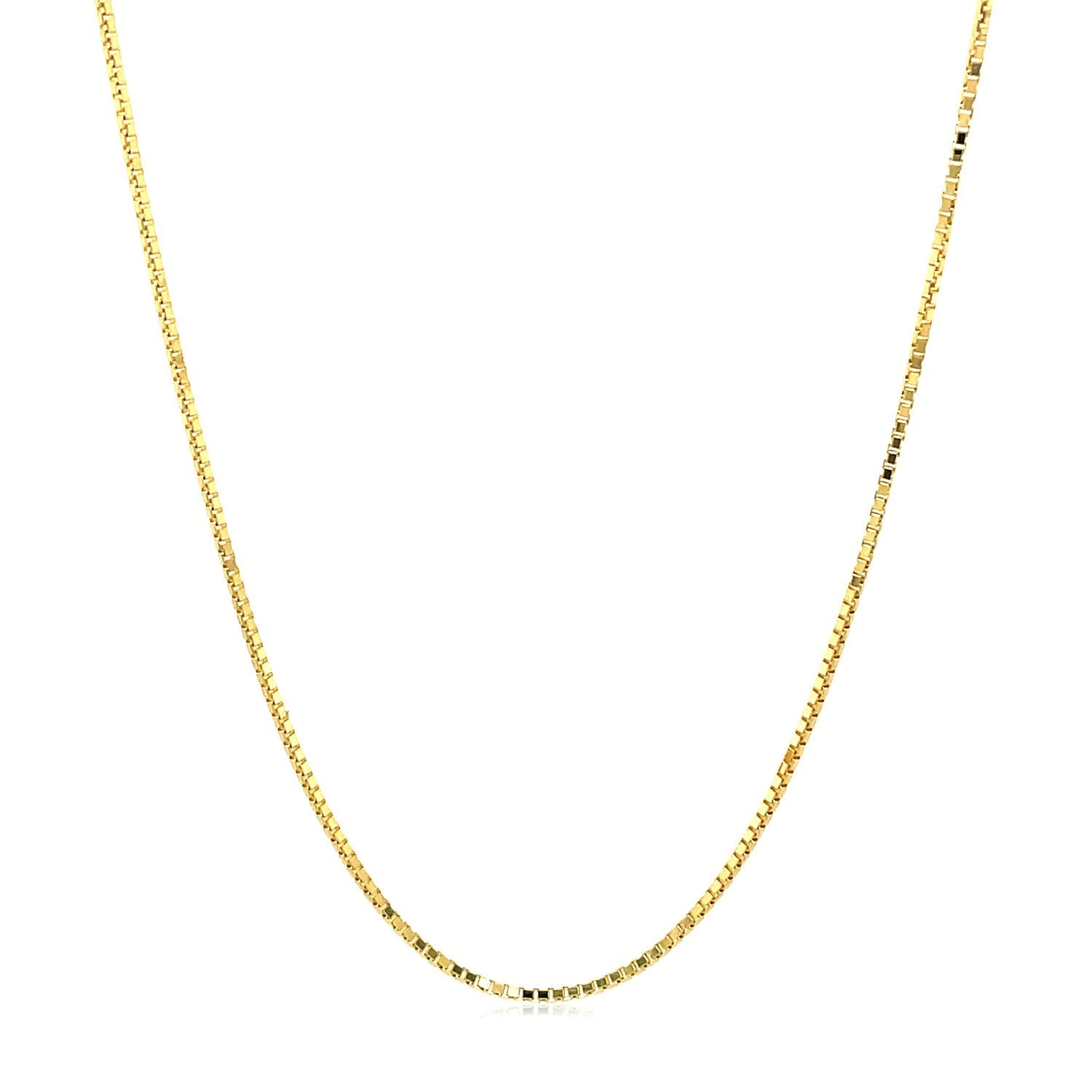 14k Yellow Gold Octagonal Box Chain (1.00 mm) by Avera Group