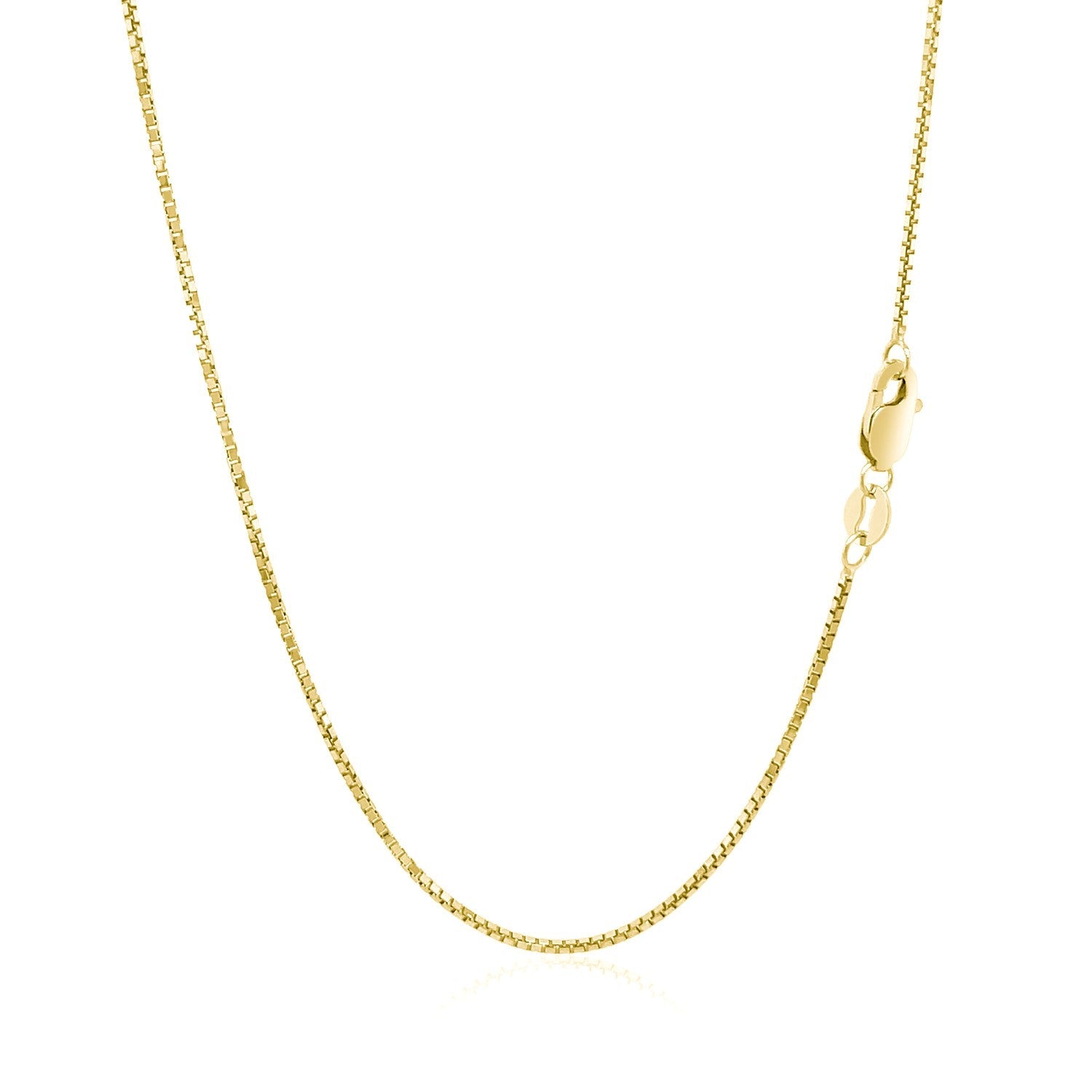 14k Yellow Gold Octagonal Box Chain (1.00 mm) by Avera Group