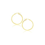 14k Yellow Gold Polished Hoop Earrings (20 mm) - earrings