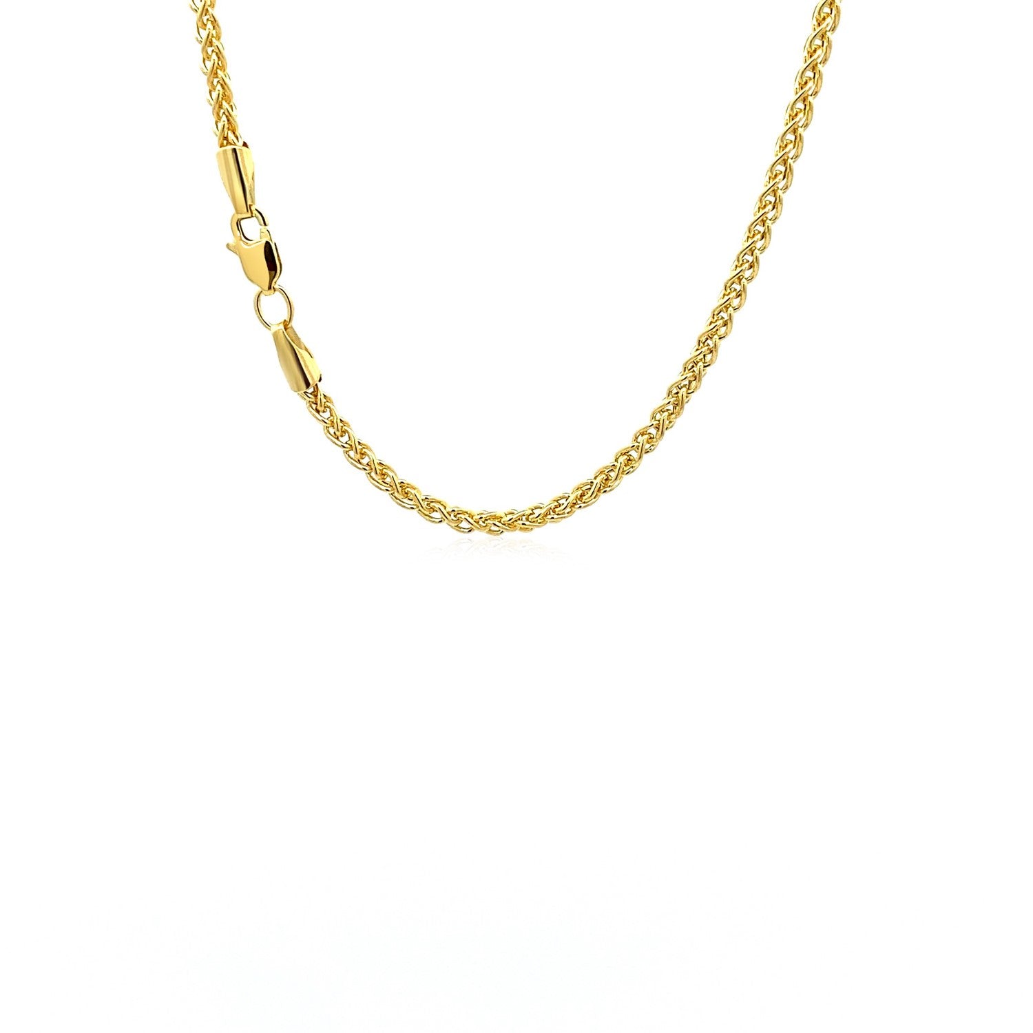 14k Yellow Gold Light Weight Wheat Chain (2.40 mm) by Avera Group