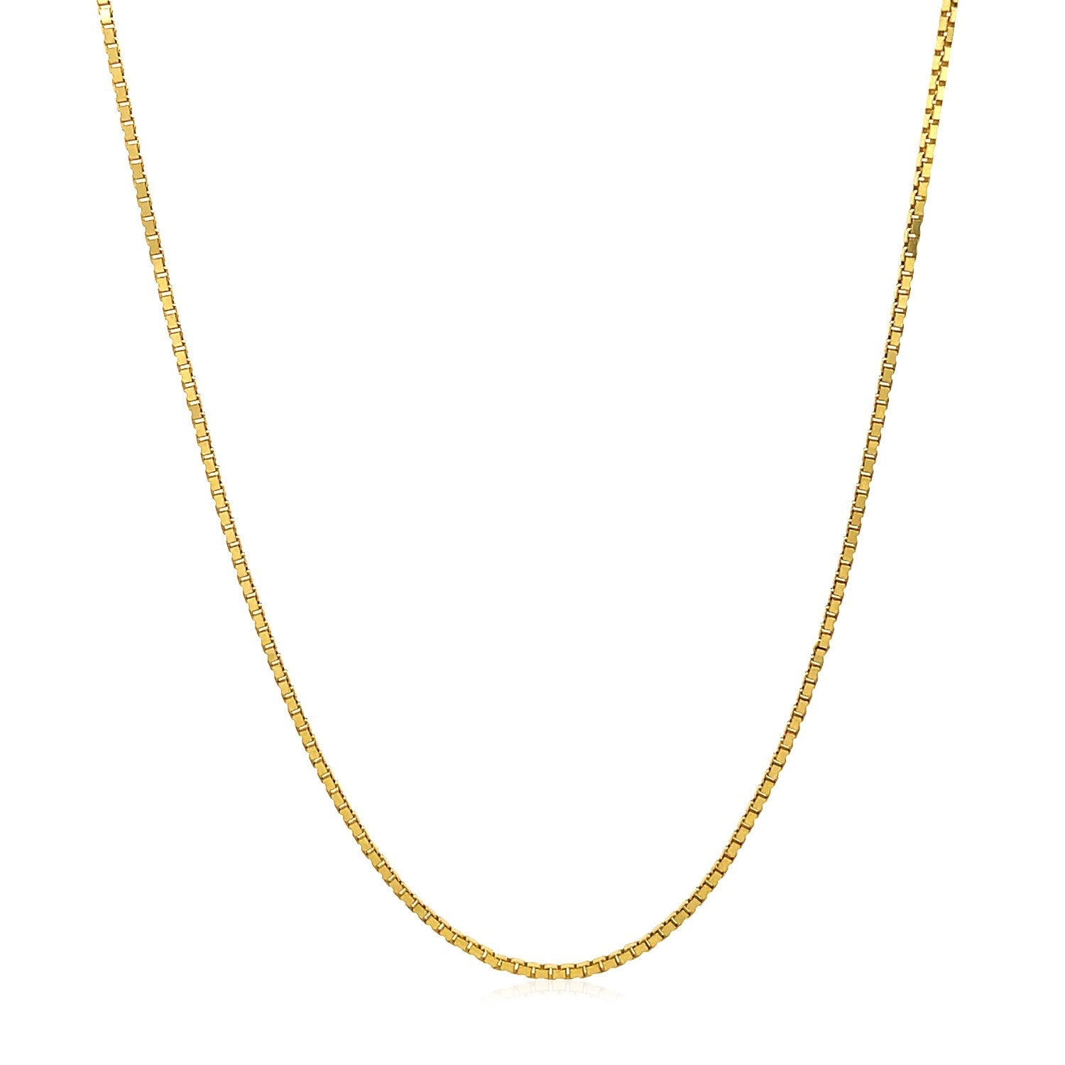 14k Yellow Gold Adjustable Box Chain (1.10 mm) by Bids.com