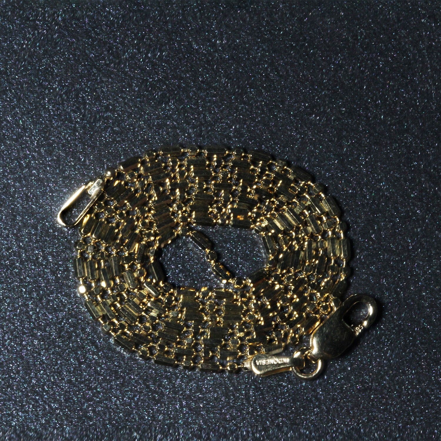 14k Yellow Gold Diamond-Cut Alternating Bead Chain 1.2mm by Bids.com