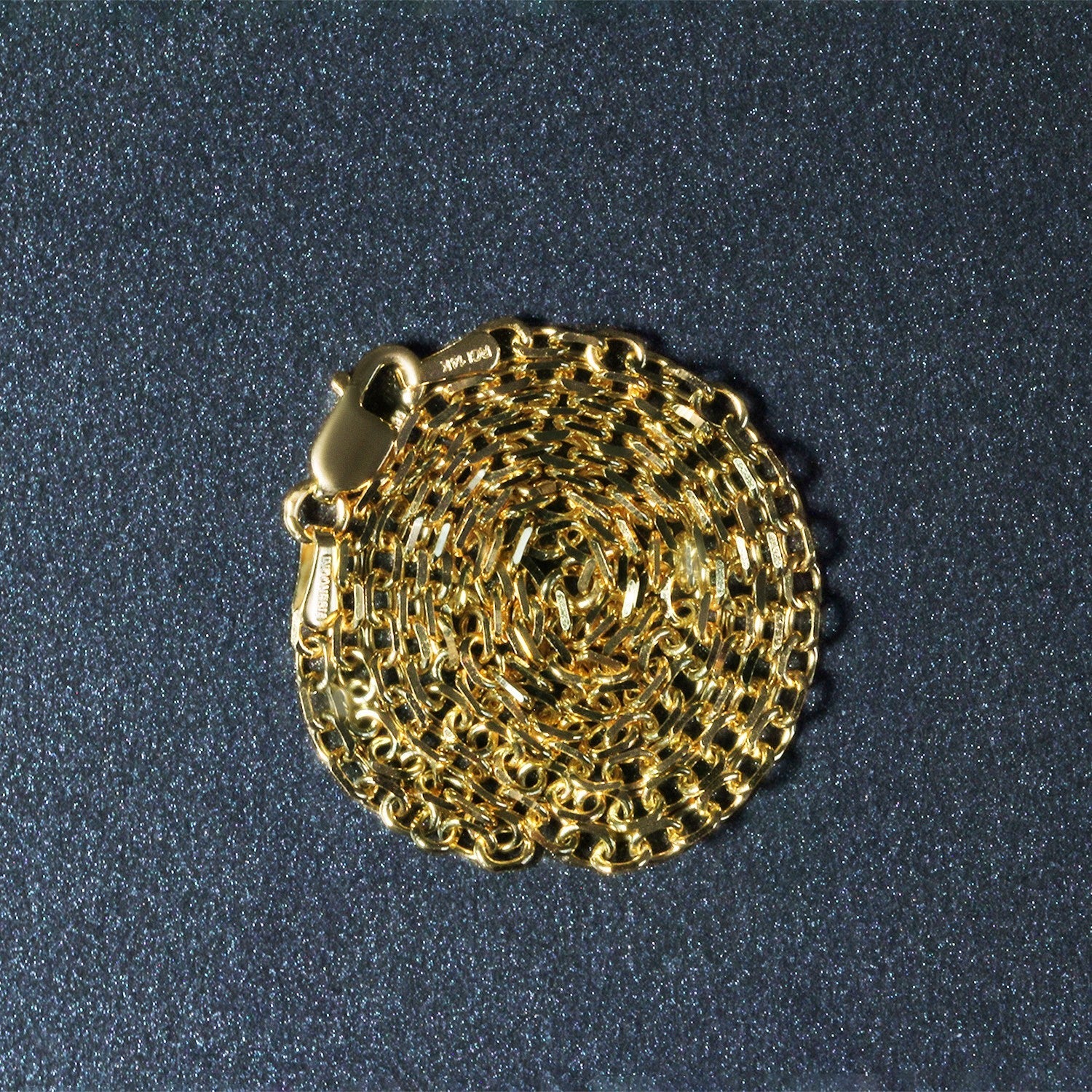 2.3mm 14k Yellow Gold Diamond Cut Cable Link Chain by Bids.com