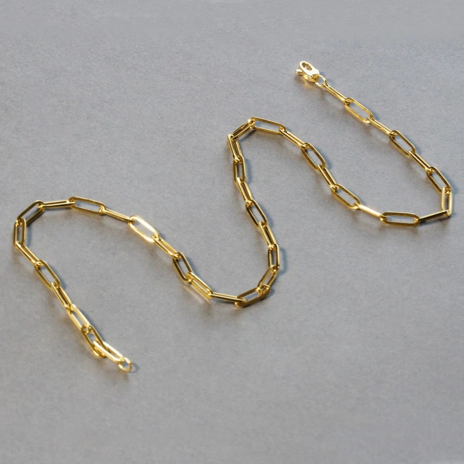 10K Yellow Gold Lite Paperclip Chain (4.20 mm)