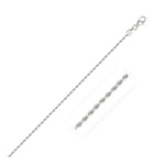 14k White Gold Solid Diamond Cut Rope Bracelet (1.80 mm) - bracelets