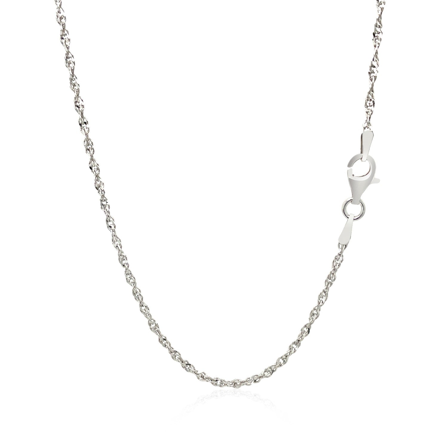 Sterling Silver Singapore Style Chain (1.80 mm) by Avera Group
