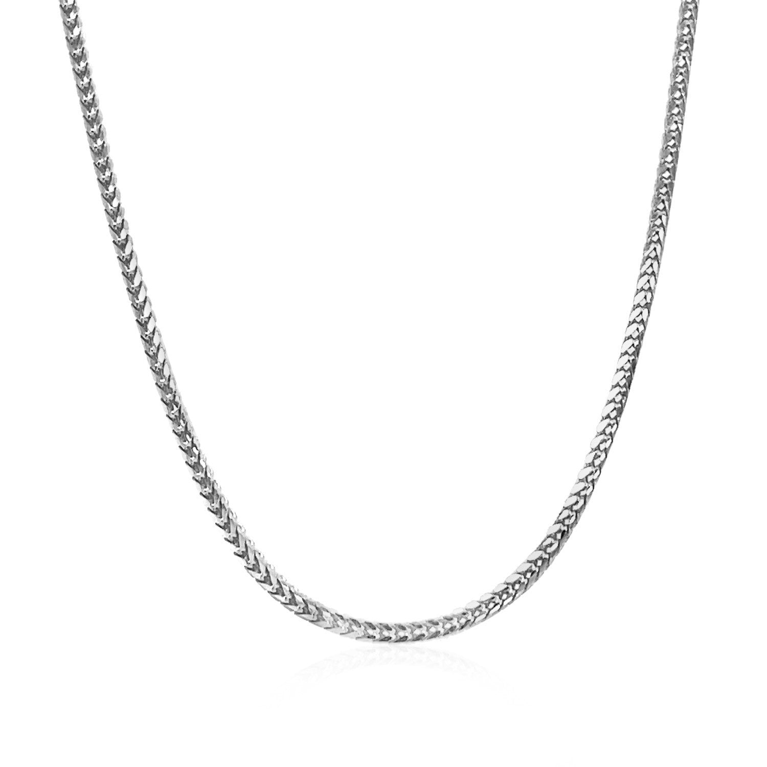 18k White Gold Franco Chain (1.60 mm) by Avera Group