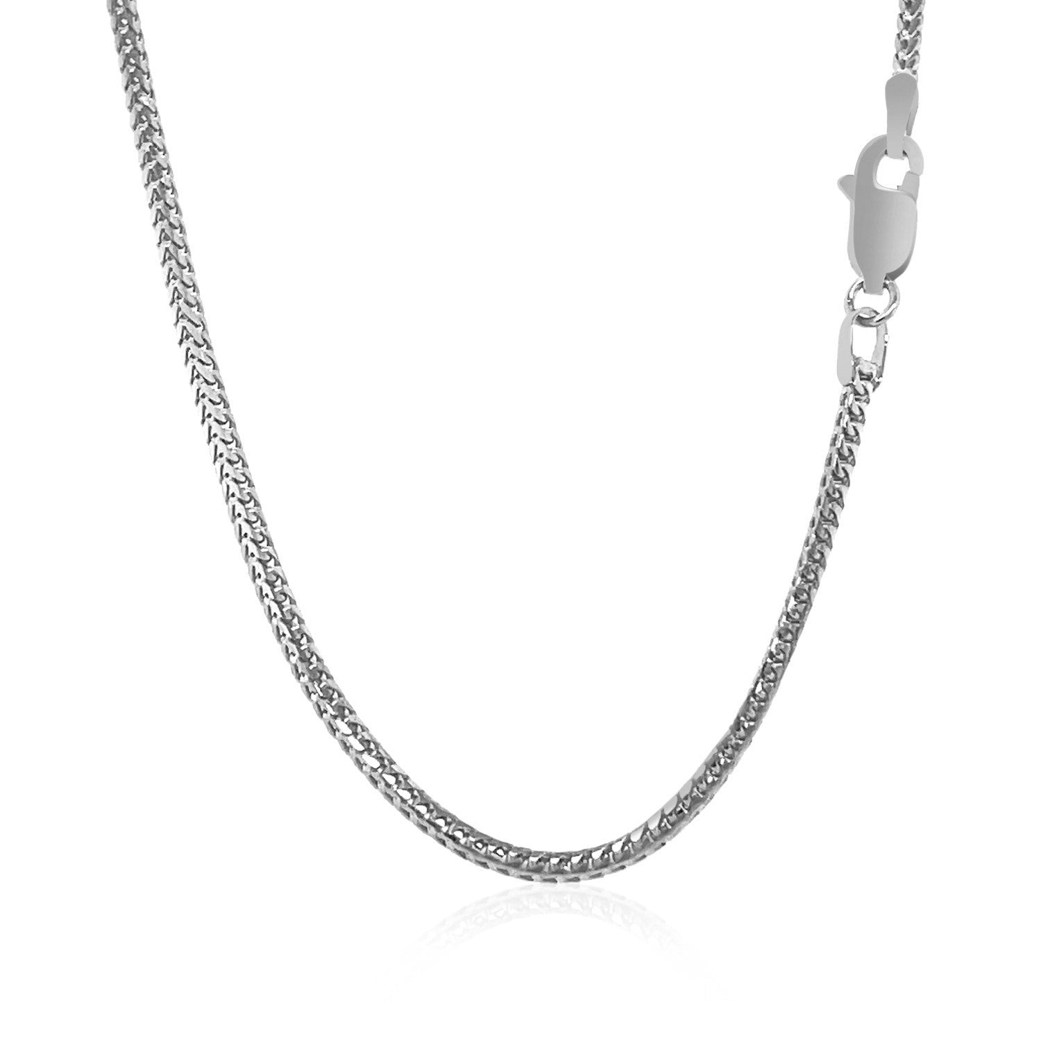 18k White Gold Franco Chain (1.60 mm) by Avera Group