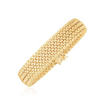14k Yellow Gold High Polish Thick Braided Bracelet (14.50 mm)