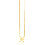 14K Yellow Gold Pisces Necklace