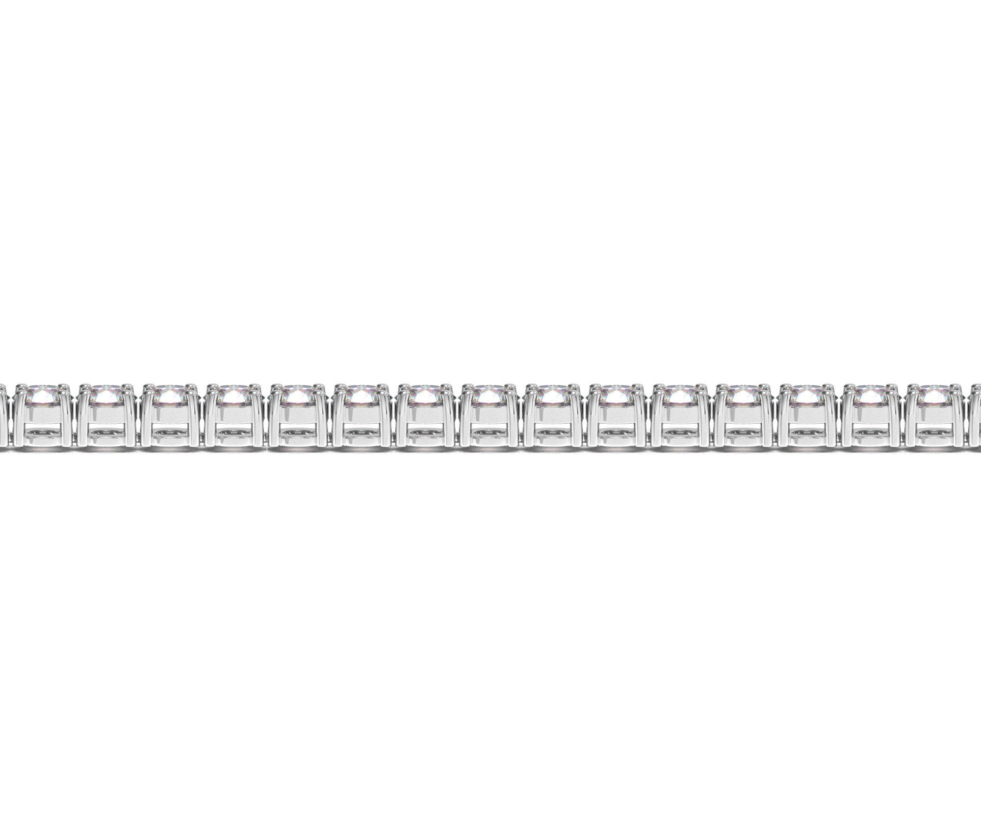 Lab Grown Round Diamond Tennis Bracelet in 14k White Gold (10 cctw F/G VS2/SI1) by Avera Group
