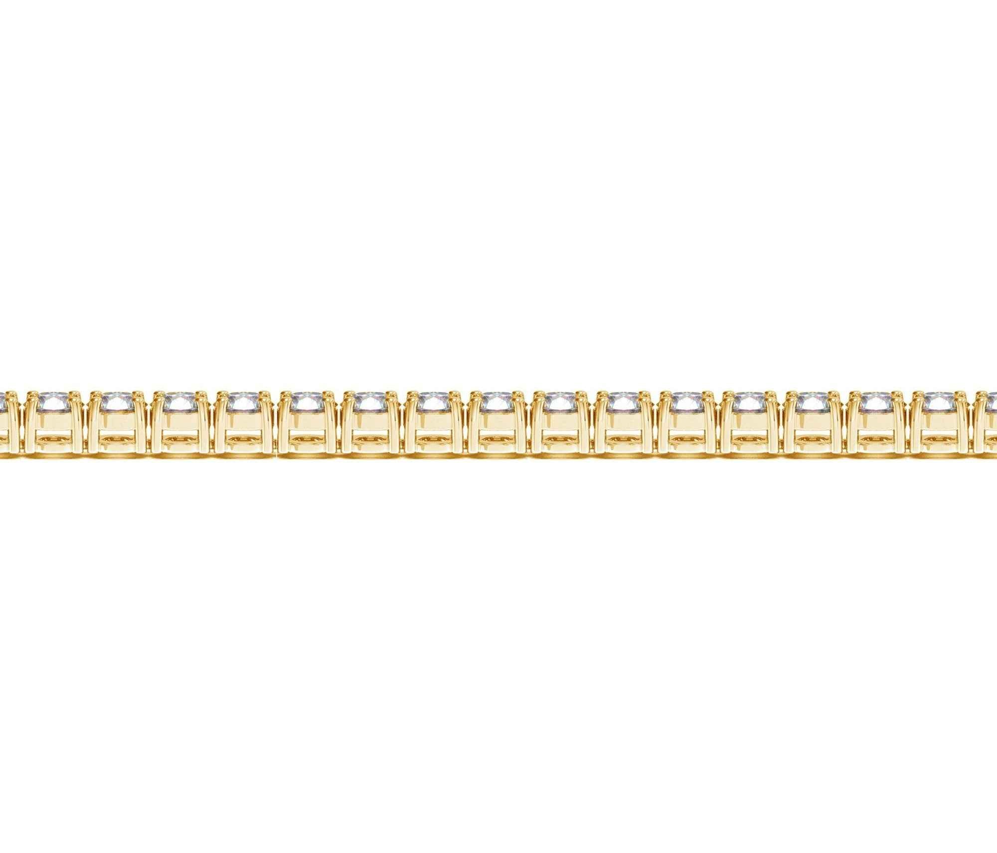 Lab Grown Round Diamond Tennis Bracelet in 14k Yellow Gold (7 cctw F/G VS2/SI1)