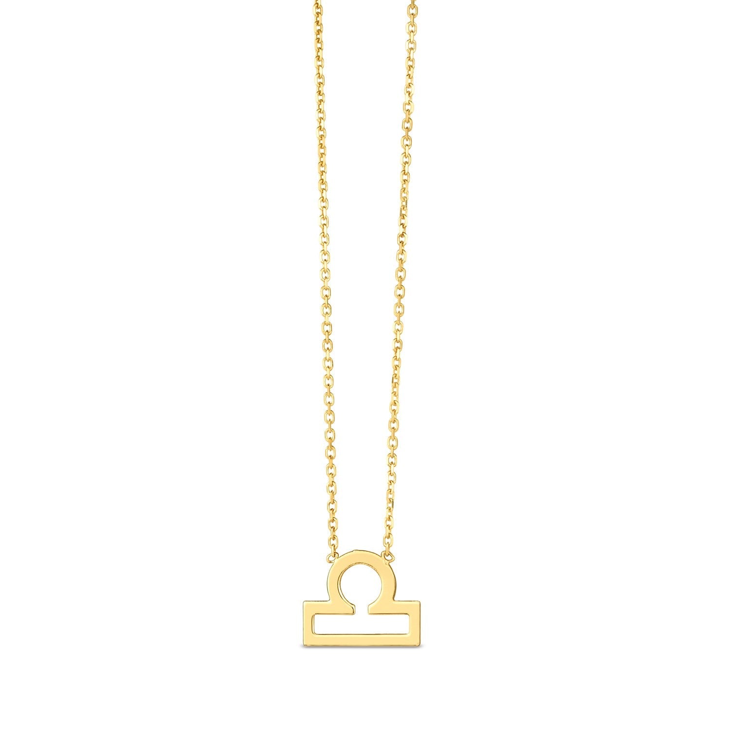 14K Yellow Gold Libra Necklace by Avera Group