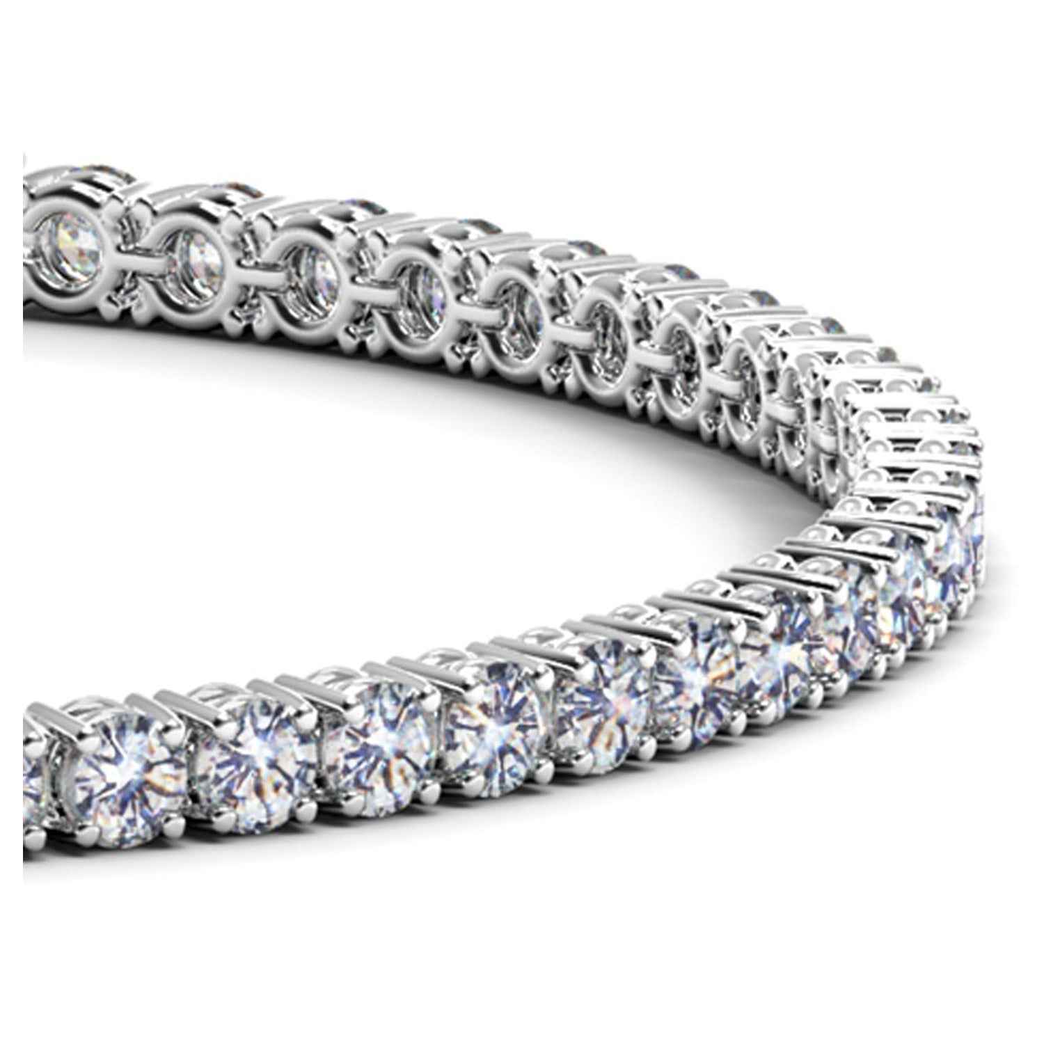 Lab Grown Round Diamond Tennis Bracelet in 14k White Gold (5 cctw F/G VS2/SI1)