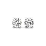 4 cttw Certified IGI Lab Grown Round Diamond Stud Earrings 14k White Gold(G/VS2) - DestGlow