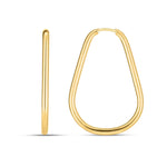 14k Yellow Gold Endless Pear Hoop Earrings - earrings