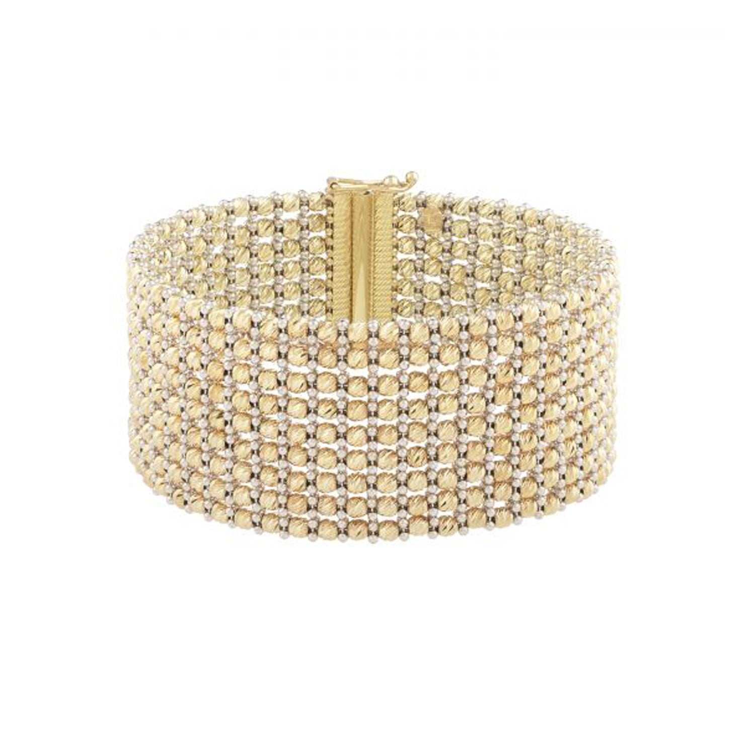14k Two Tone Gold Red Carpet Bracelet (25.40 mm) DestGlow