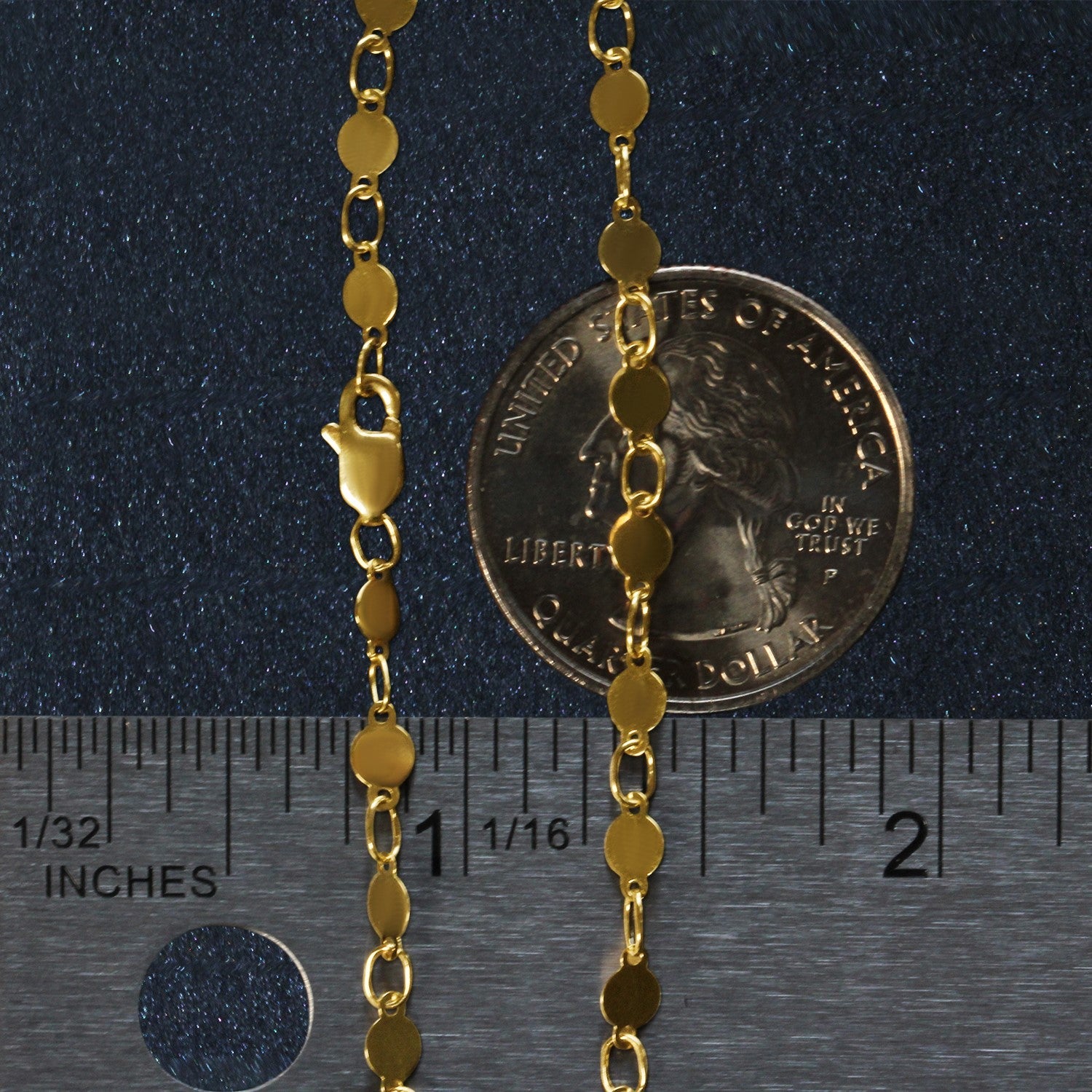 14k Yellow Gold Bracelet with Polished Circles - DestGlow