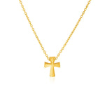 14k Yellow Gold with Cross Pendant - DestGlow