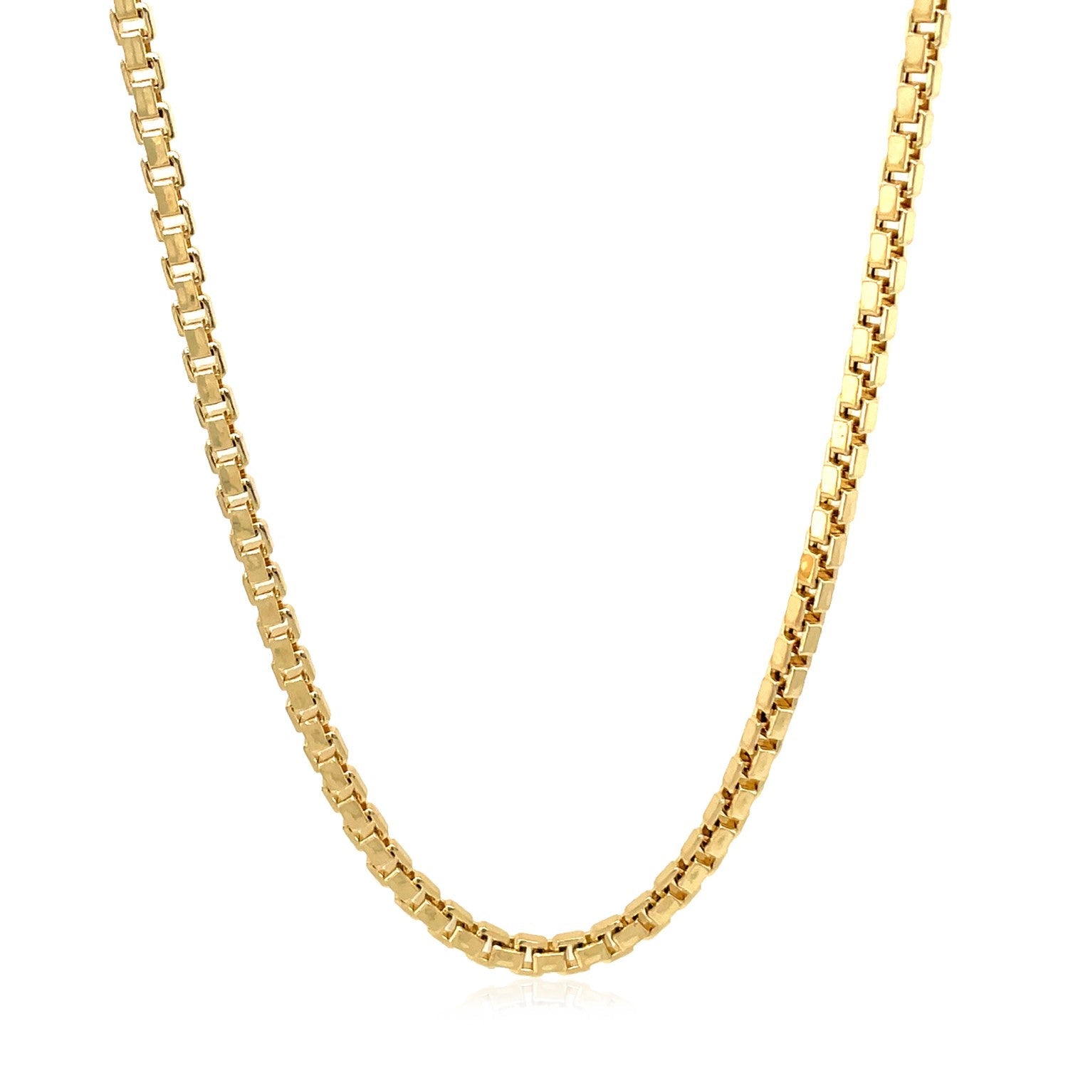 2.5mm 14k Yellow Gold Semi Solid Box Chain by Bids.com