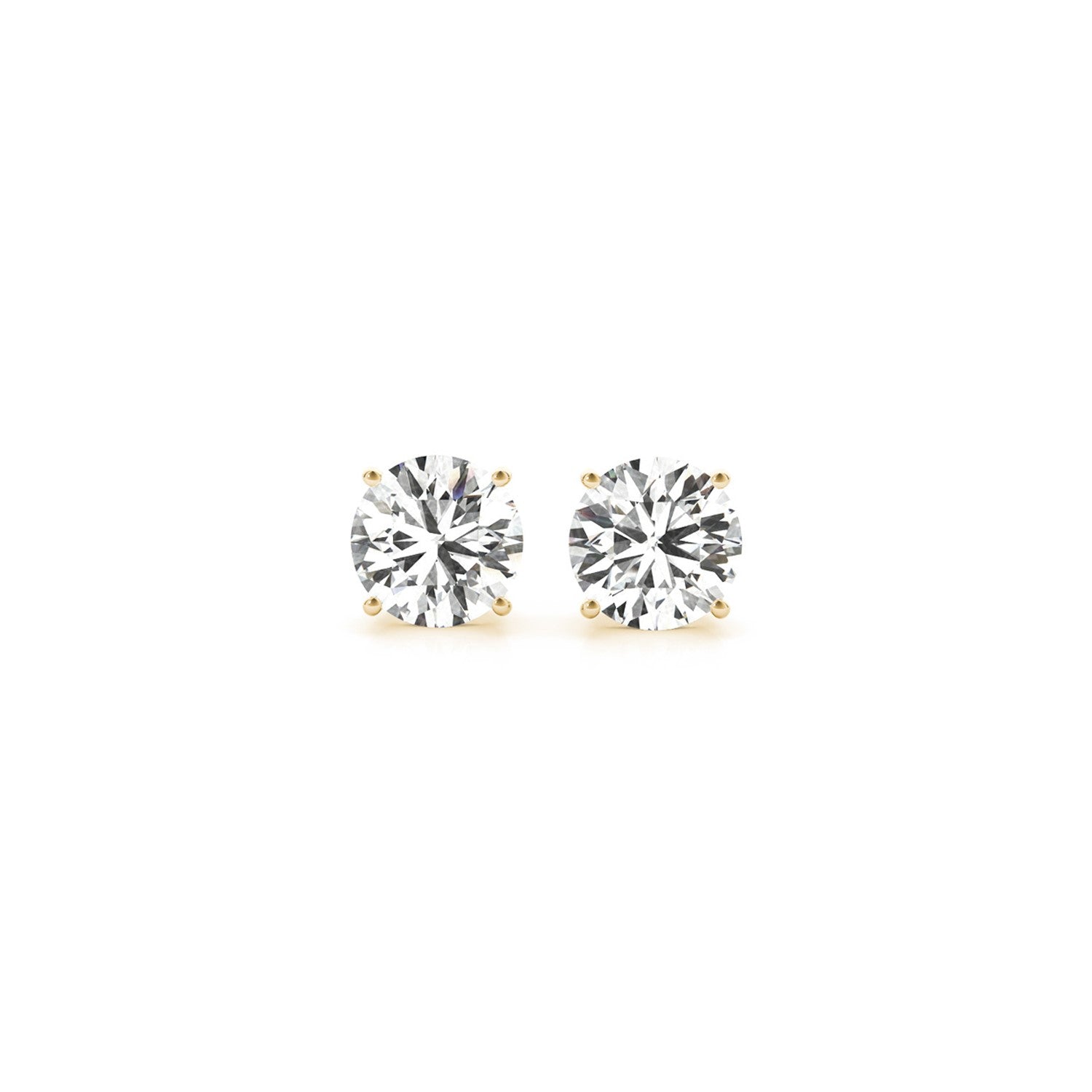 1 1/2 cttw Certified IGI Lab Grown Round Diamond Earrings 14k Yellow Gold(G/VS2) by Avera Group