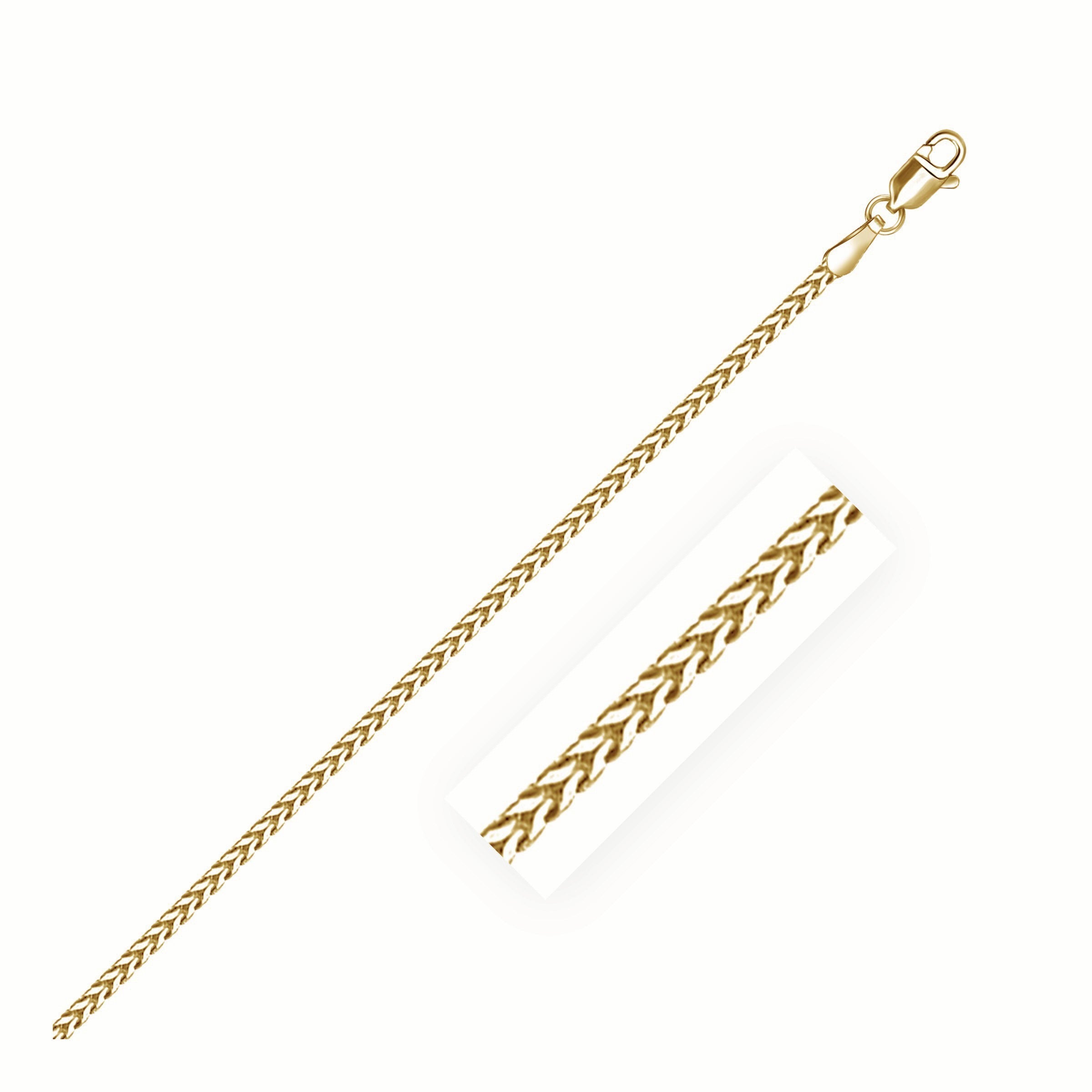 18k Yellow Gold Franco Chain (1.60 mm) by Avera Group