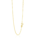 14k Yellow Gold Adjustable Box Chain (0.60 mm) - necklaces