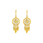 Dream Catcher Earrings in 14k Yellow Gold - DestGlow