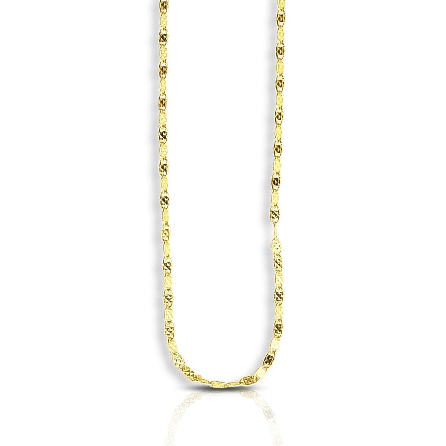 14k Yellow Gold Sparkle Valentino Chain (1.70 mm) by Avera Group