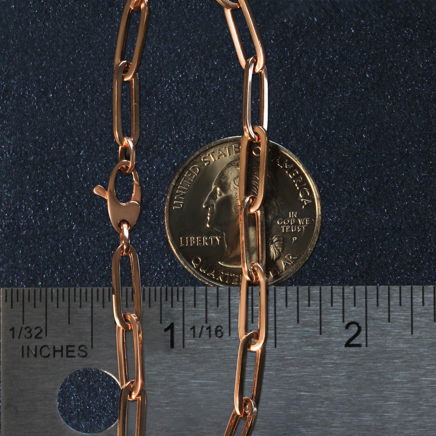 14K Rose Gold Bold Paperclip Chain Bracelet - DestGlow