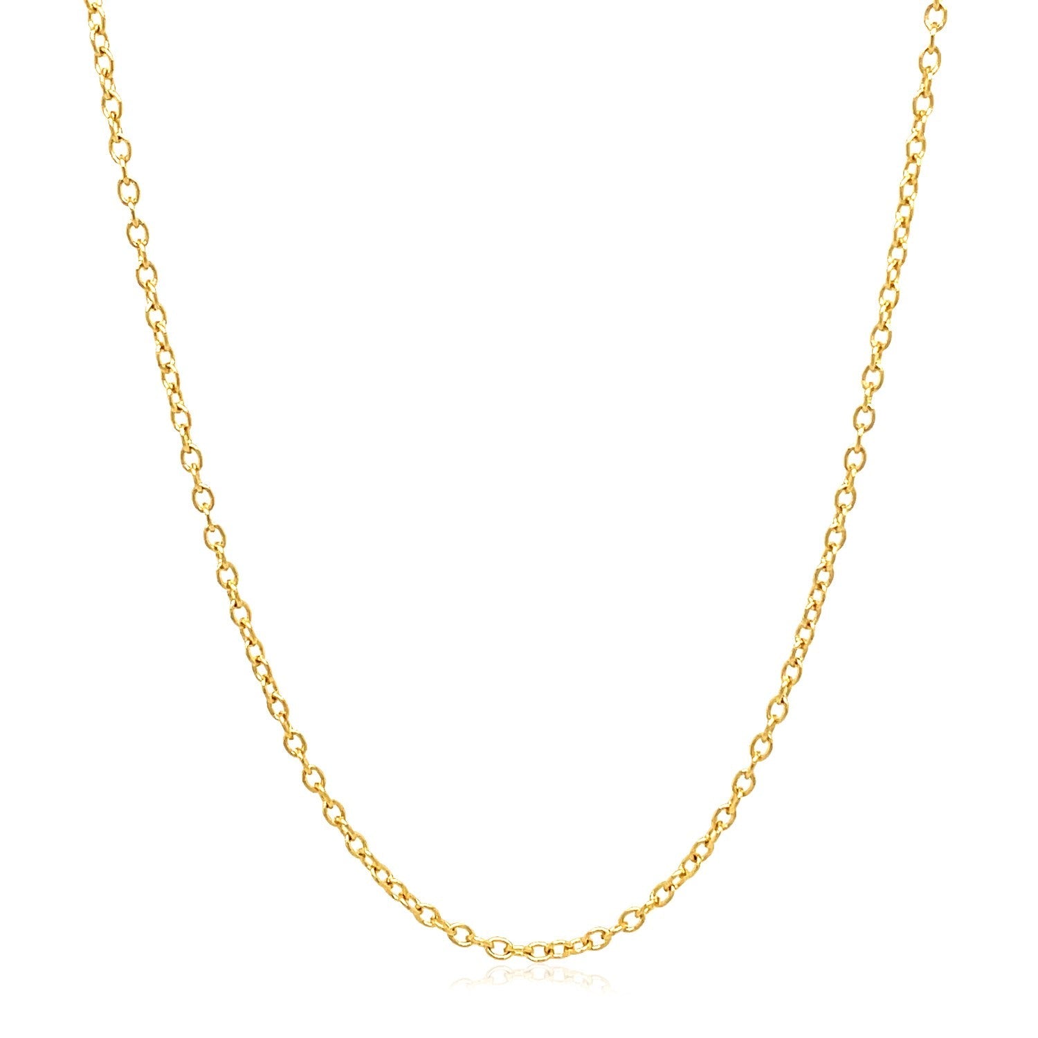 18k Yellow Gold Round Cable Link Chain 1.5mm by Bids.com