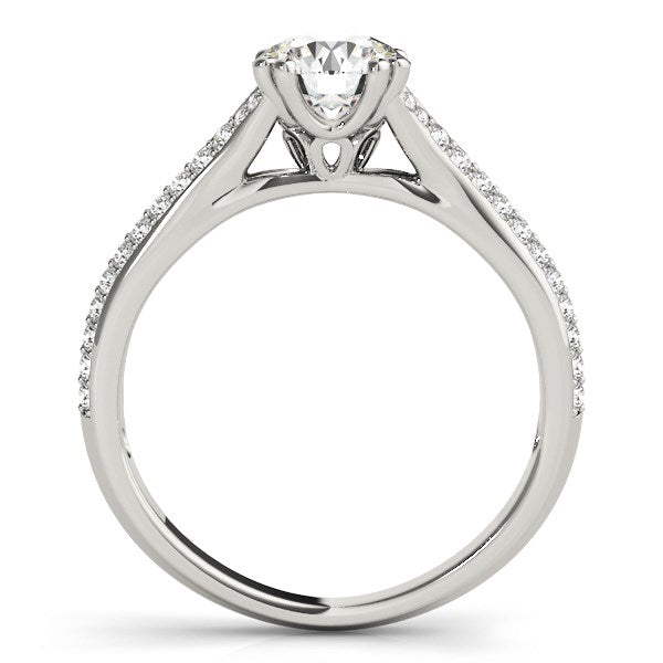 14k White Gold Double Prong Multirow Band Diamond Engagement Ring (1 1/8 cttw) by Bids.com