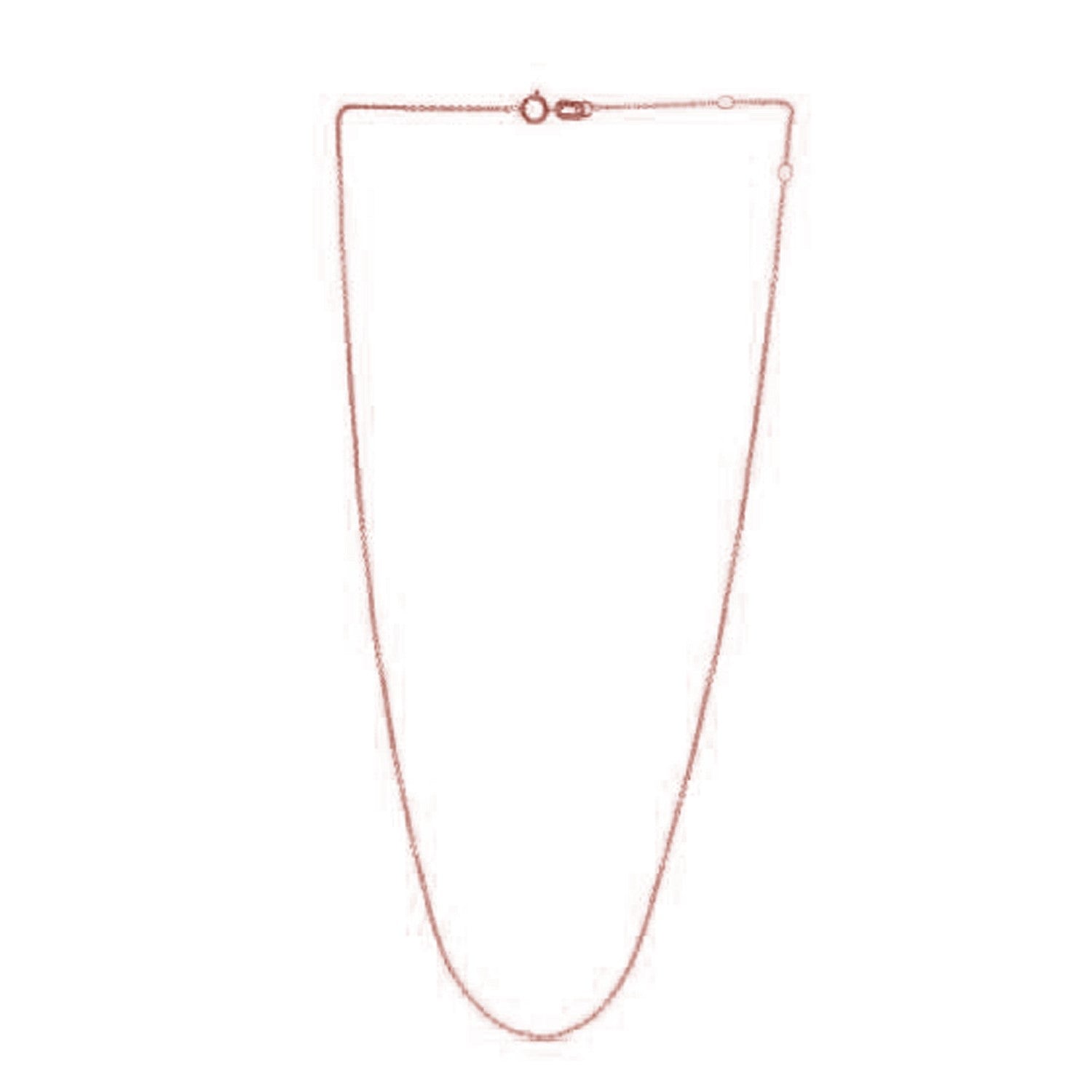 Adjustable Cable Chain in 14k Rose Gold (0.97 mm) by Avera Group
