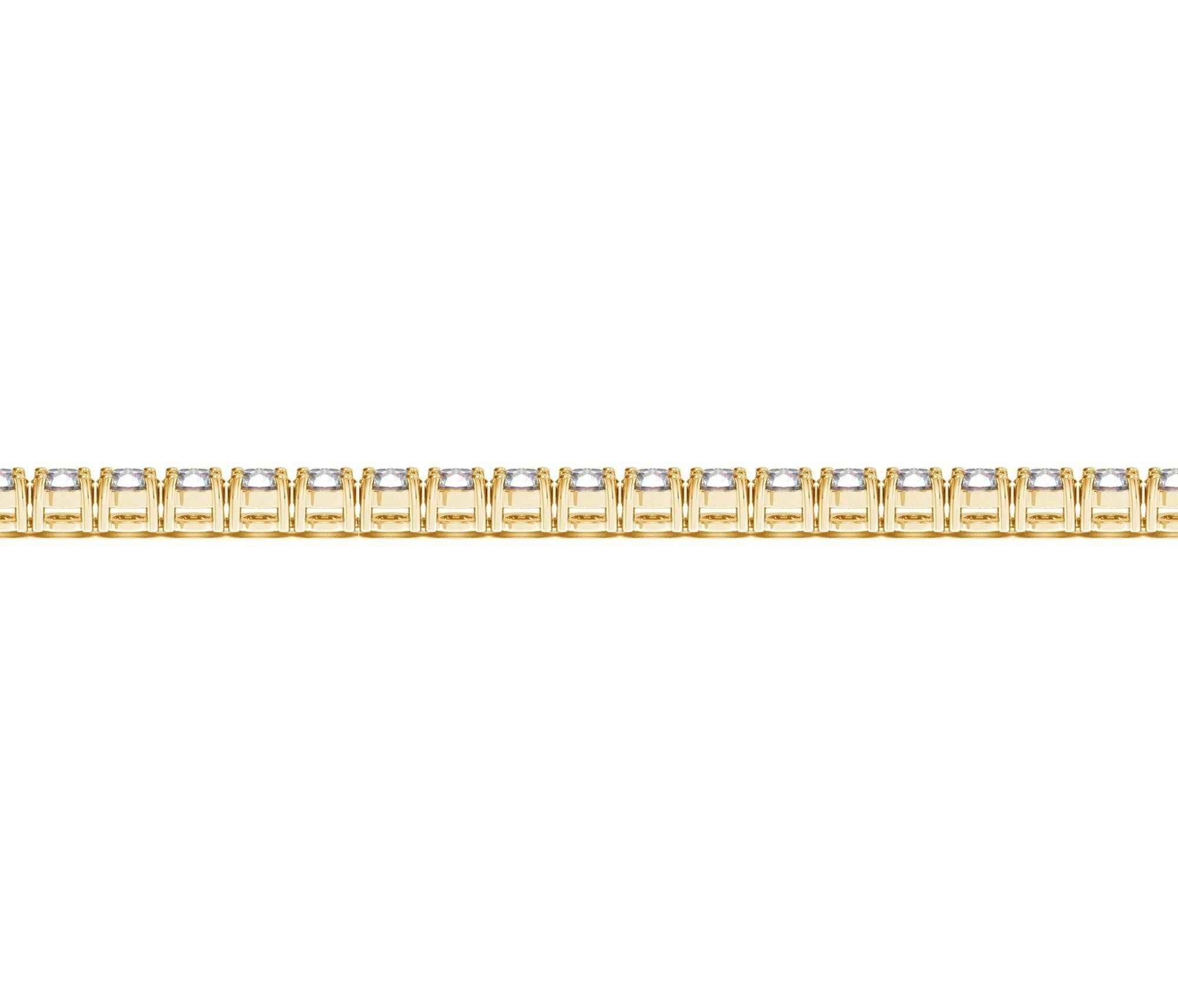 Lab Grown Round Diamond Tennis Bracelet in 14k Yellow Gold(5 cctw F/G VS2/SI1)