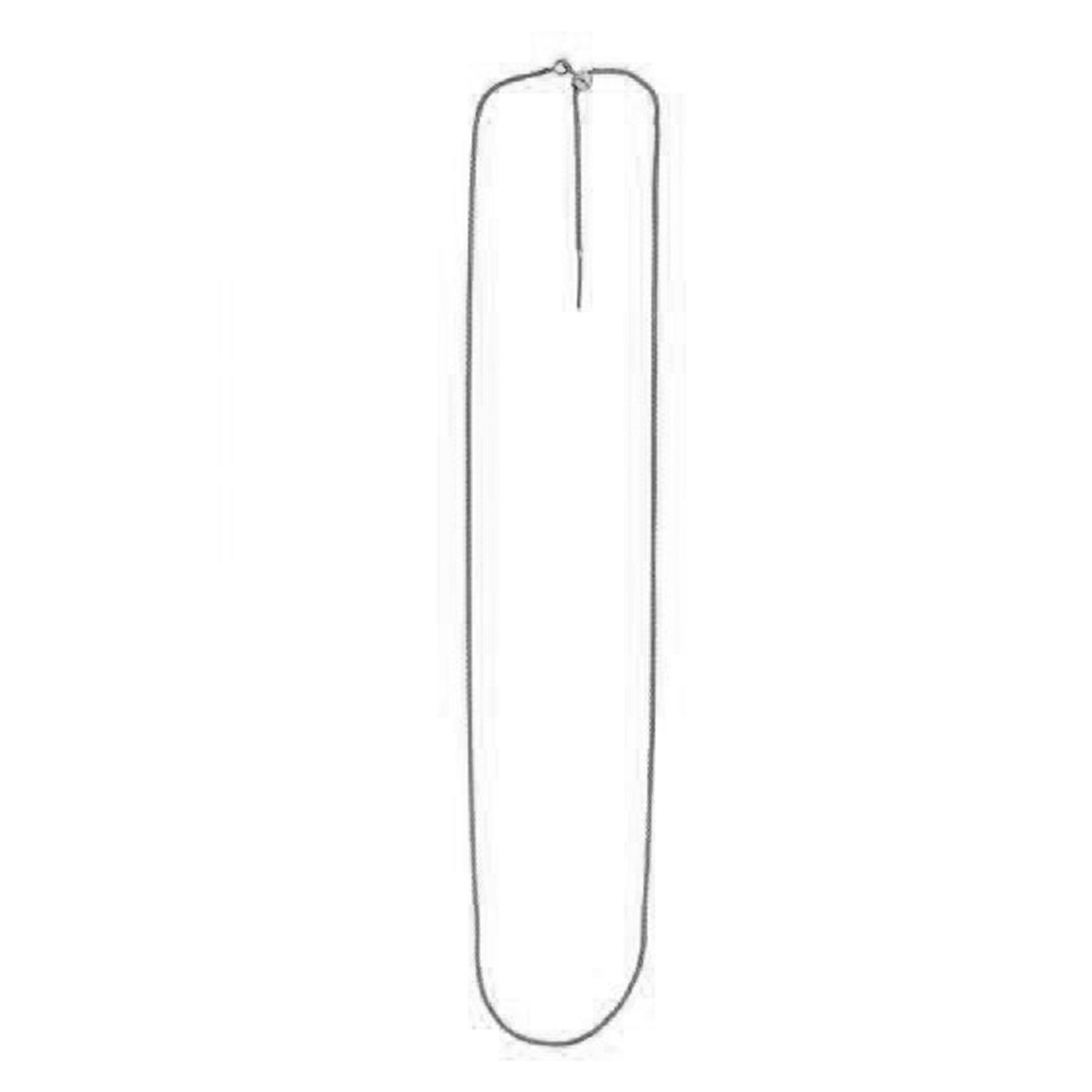 Endless Adjustable Wheat Chain in 14k White Gold (1.10 mm) by Avera Group